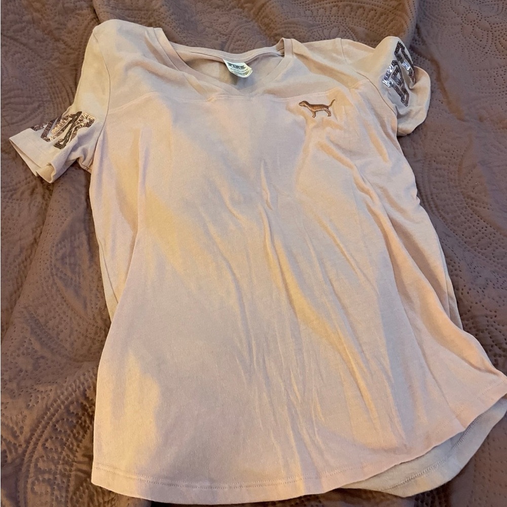 PINK VS BLING V-Neck tee size xs